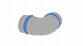 Отвод 90° Flexag FL75-PP90, D75 мм