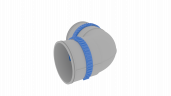Отвод 90° Flexag FL75-PP90, D75 мм