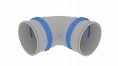 Отвод 90° Flexag FL75-PP90, D75 мм