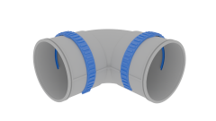 Отвод 90° Flexag FL75-PP90, D75 мм