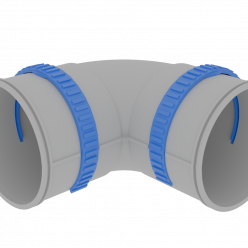 Отвод 90° Flexag FL75-PP90, D75 мм