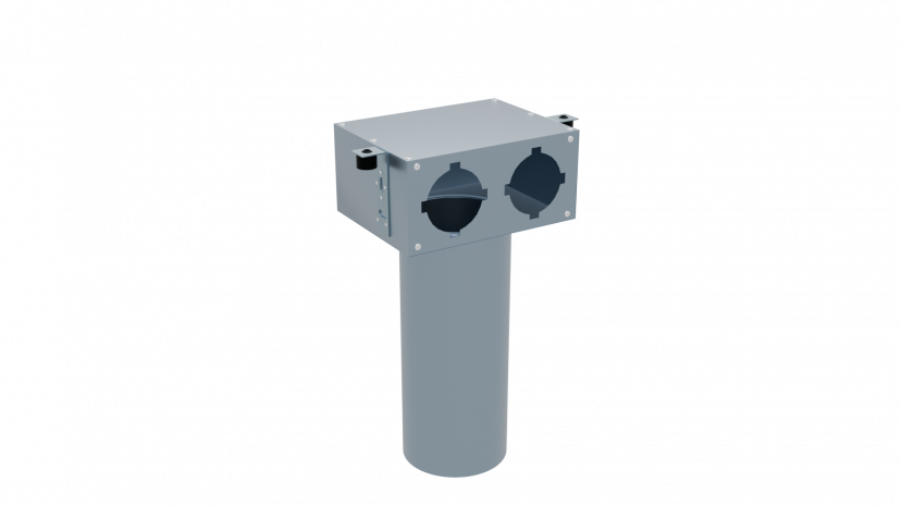 Пленум потолочный Flexag FL-PCP-125/75x2 на 2 выхода FLD