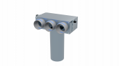 Пленум потолочный Flexag FL-PCP-125/75x3 на 3 выхода FLD