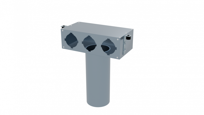 Пленум потолочный Flexag FL-PCP-125/75x3 на 3 выхода FLD