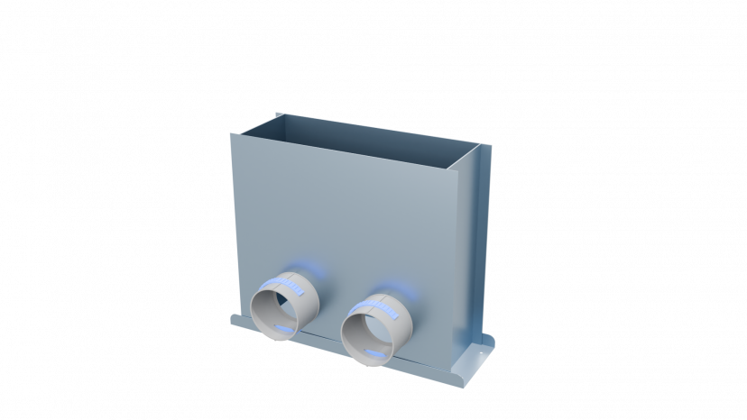 Пленум напольный Flexag FL-PFP-300x100/75x2 на 2 выxода