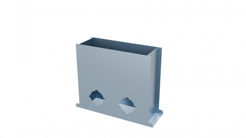 Пленум напольный Flexag FL-PFP-300x100/75x2 на 2 выxода