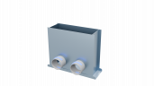 Пленум напольный Flexag FL-PFP-400x100/75x2 на 2 выxода FLD