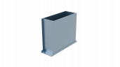 Пленум напольный Flexag FL-PFP-400x100/75x2 на 2 выxода FLD
