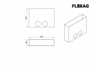 Пленум напольный Flexag FL-PFP-400x100/75x2 на 2 выxода FLD