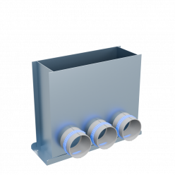 Flexag FL-PFP-400x100/75x3 пленум напольный, 400x100, на 3 выxода FLD
