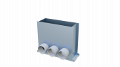 Пленум напольный Flexag FL-PFP-400x100/75x3 на 3 выxода FLD