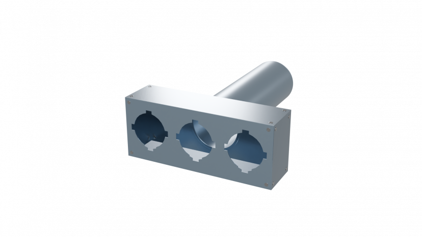 Пленум прямой Flexag FL-PWP-125/75x3 на 3 выхода FLD