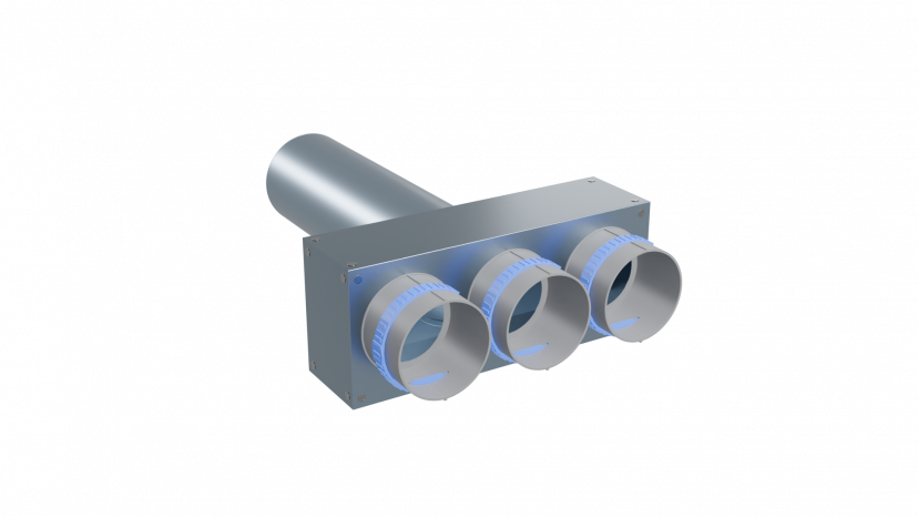 Пленум прямой Flexag FL-PWP-125/75x3 на 3 выхода FLD