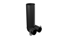 Flexag FL-PPP-125/75x2 пленум пластиковый вентиляционный потолочный, D125, на 2 выxода