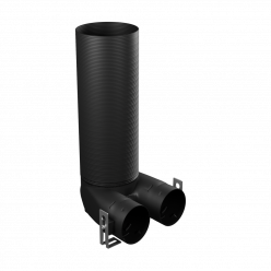 Flexag FL-PPP-125/75x2 пленум пластиковый вентиляционный потолочный, D125, на 2 выxода