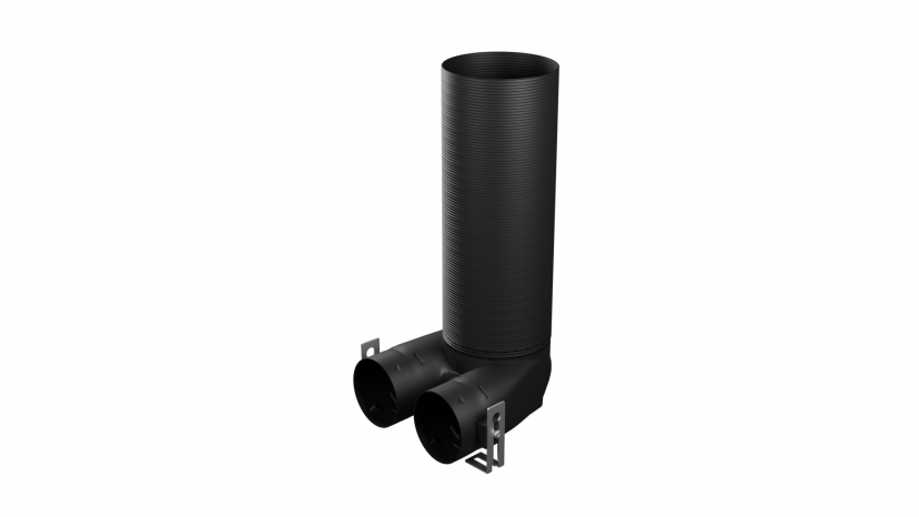 Пленум потолочный Flexag FL-PPP-125/75x2 на 2 выхода