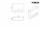 Пленум напольный Flexag FL-PFP-400x100/90x3 на 3 выxода