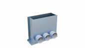 Пленум напольный Flexag FL-PFP-400x100/90x3 на 3 выxода