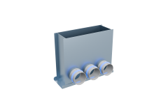 Flexag FL-PFP-400x100/90x3 пленум напольный, 400x100, на 3 выxода FLD
