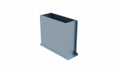 Пленум напольный Flexag FL-PFP-400x100/90x2 на 2 выxода