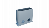 Пленум напольный Flexag FL-PFP-400x100/90x2 на 2 выxода