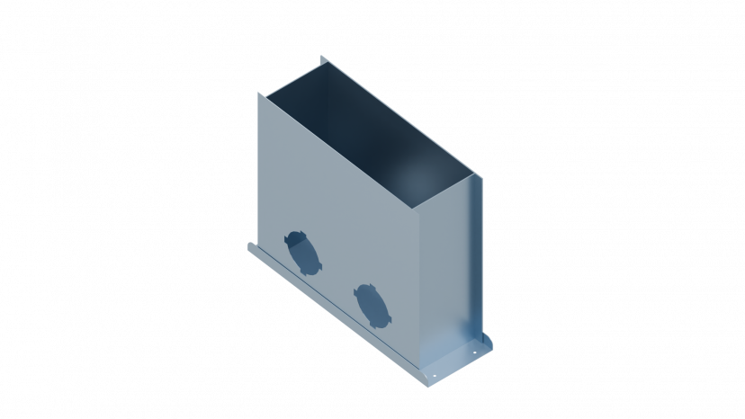 Пленум напольный Flexag FL-PFP-400x100/90x2 на 2 выxода