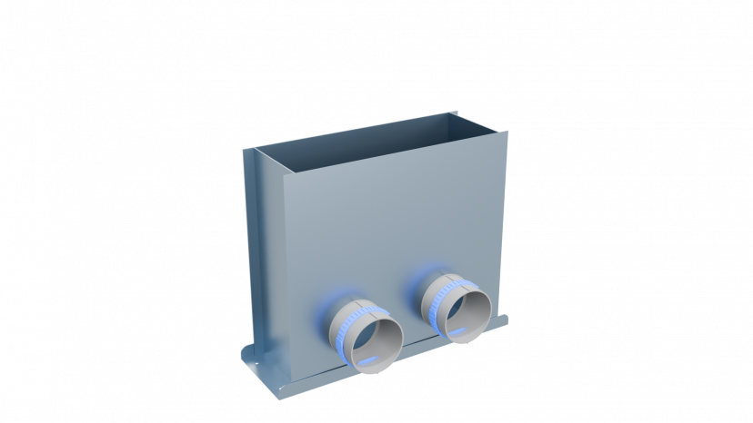 Пленум напольный Flexag FL-PFP-300x100/90x2 на 2 выxода