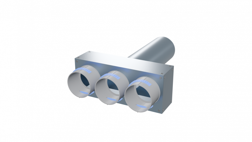 Пленум прямой Flexag FL-PWP-125/90x3 на 3 выхода