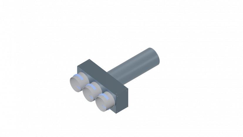 Пленум прямой Flexag FL-PWP-125/90x3 на 3 выхода