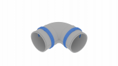 Отвод 90° Flexag FL110-PP90, D110 мм
