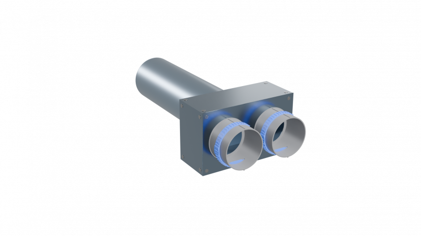 Пленум прямой Flexag FL-PWP-125/90x2 на 2 выхода