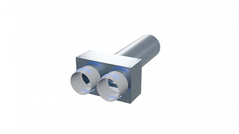 Пленум прямой Flexag FL-PWP-125/90x2 на 2 выхода