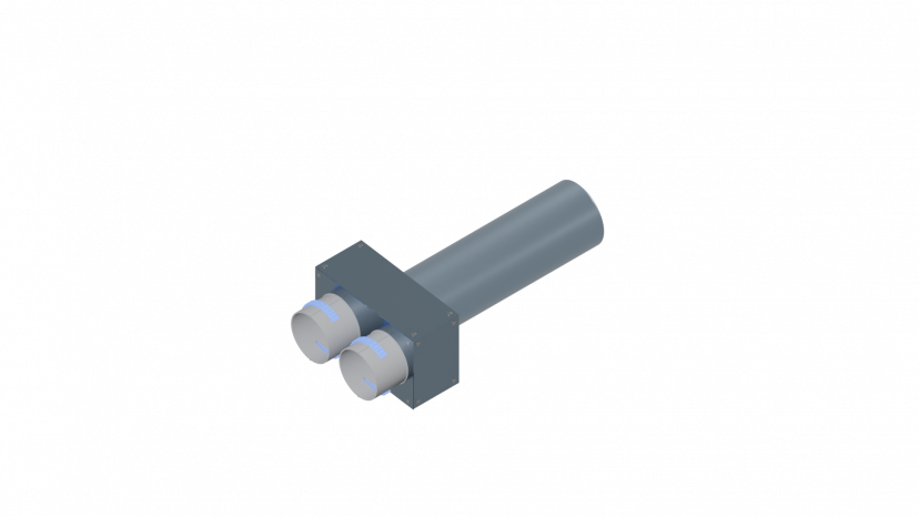 Пленум прямой Flexag FL-PWP-125/90x2 на 2 выхода
