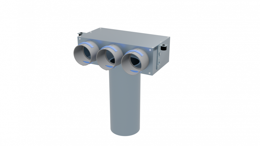 Пленум потолочный Flexag FL-PCP-125/90x3 на 3 выхода