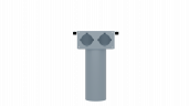 Пленум потолочный Flexag FL-PCP-125/90x2 на 2 выхода