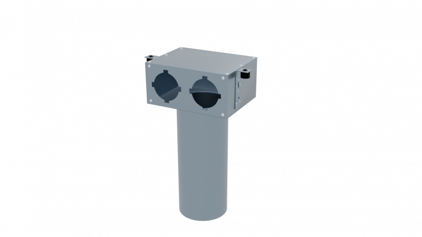 Пленум потолочный Flexag FL-PCP-125/90x2 на 2 выхода