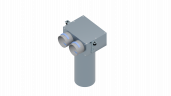 Пленум потолочный Flexag FL-PCP-125/90x2 на 2 выхода
