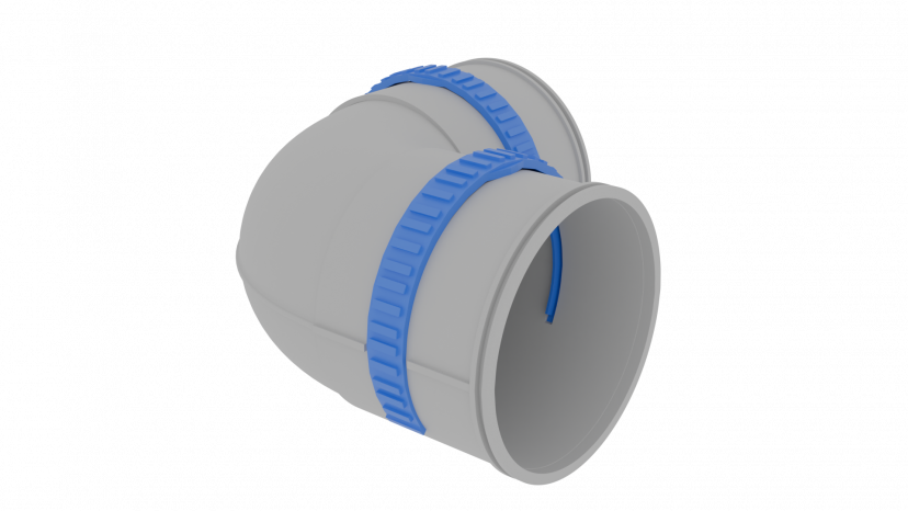 Отвод 90° Flexag FL90-PP90, D90 мм