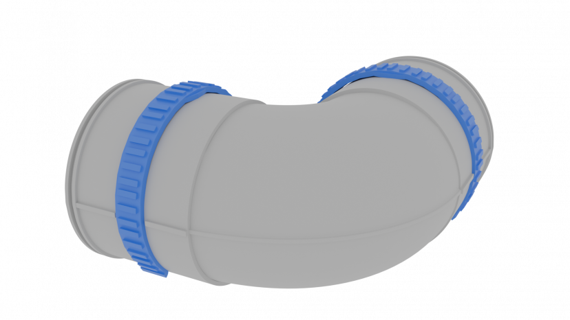 Отвод 90° Flexag FL90-PP90, D90 мм
