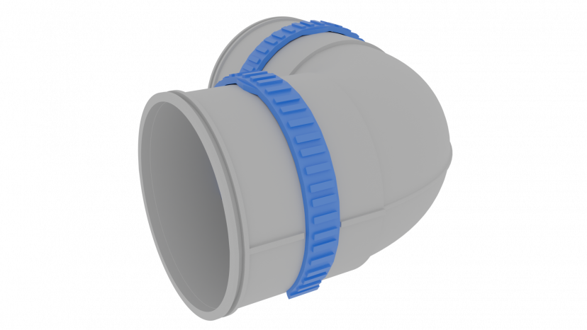 Отвод 90° Flexag FL90-PP90, D90 мм
