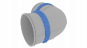 Отвод 90° Flexag FL90-PP90, D90 мм
