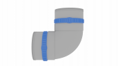 Отвод 90° Flexag FL90-PP90, D90 мм