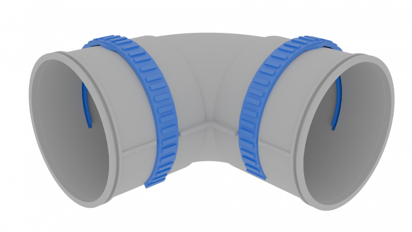Отвод 90° Flexag FL90-PP90, D90 мм