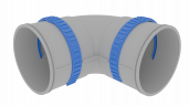Отвод 90° Flexag FL90-PP90, D90 мм