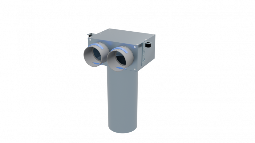 Flexag FL-PCP-100/75x2 пленум вентиляционный потолочный, D100, на 2 выхода FLD 1