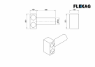 Flexag FL-PCP-100/75x2 пленум вентиляционный потолочный, D100, на 2 выхода FLD 1