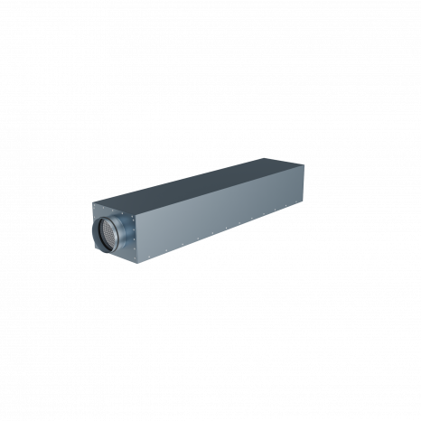 Стальной прямоугольный шумоглушитель Flexag GLMP-160, D160 мм, длина 900 мм   