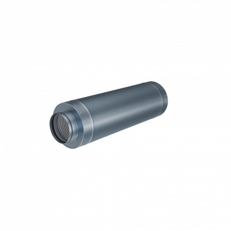 Стальной круглый шумоглушитель Flexag GLMK-200, D200 мм, длина 900 мм