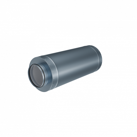 Стальной круглый шумоглушитель Flexag GLMK-250, D250 мм, длина 900 мм
