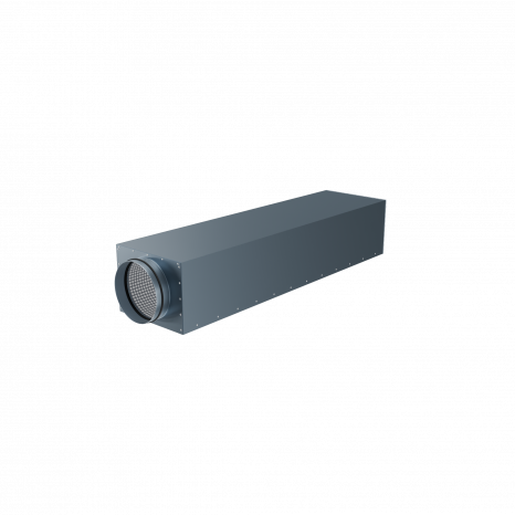 Стальной прямоугольный шумоглушитель Flexag GLMP-200, D200 мм, длина 900 мм